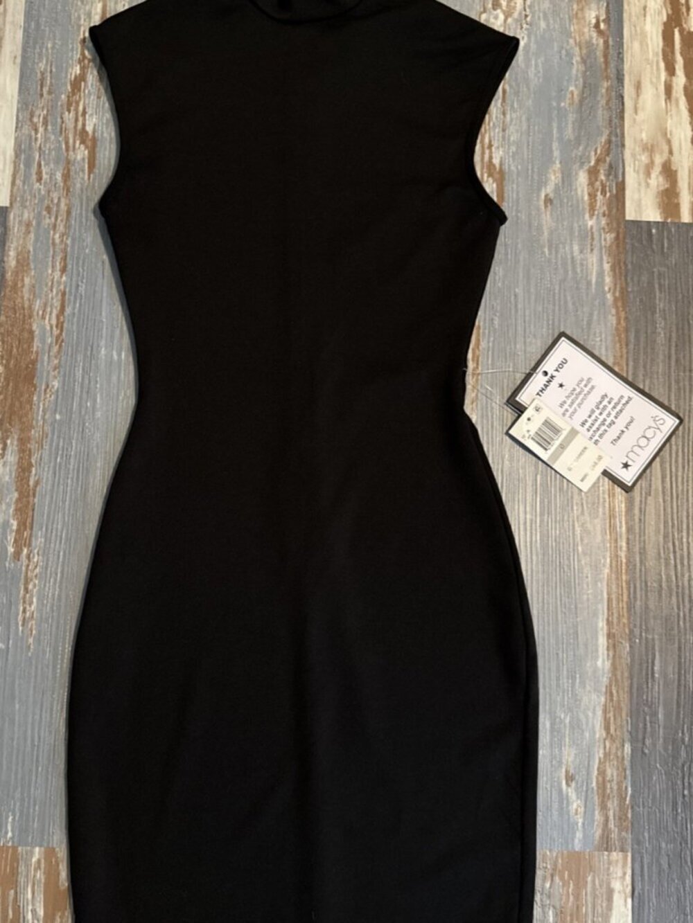 Vintage Y2K B. Darlin Little Black Dress Womens 0 Fitted Zip Career Stretch NEW